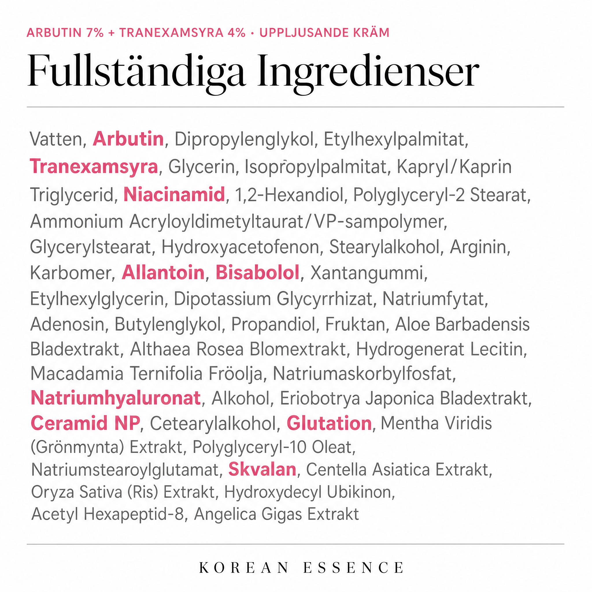 Velvionna – Arbutin 7% + Tranexamic Acid Brightening Cream
