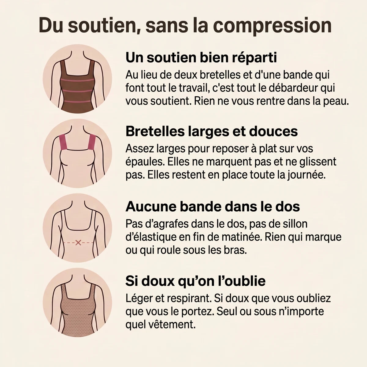 Velvionna™ Débardeur à soutien-gorge intégré