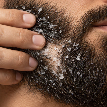 Squames dans la barbe