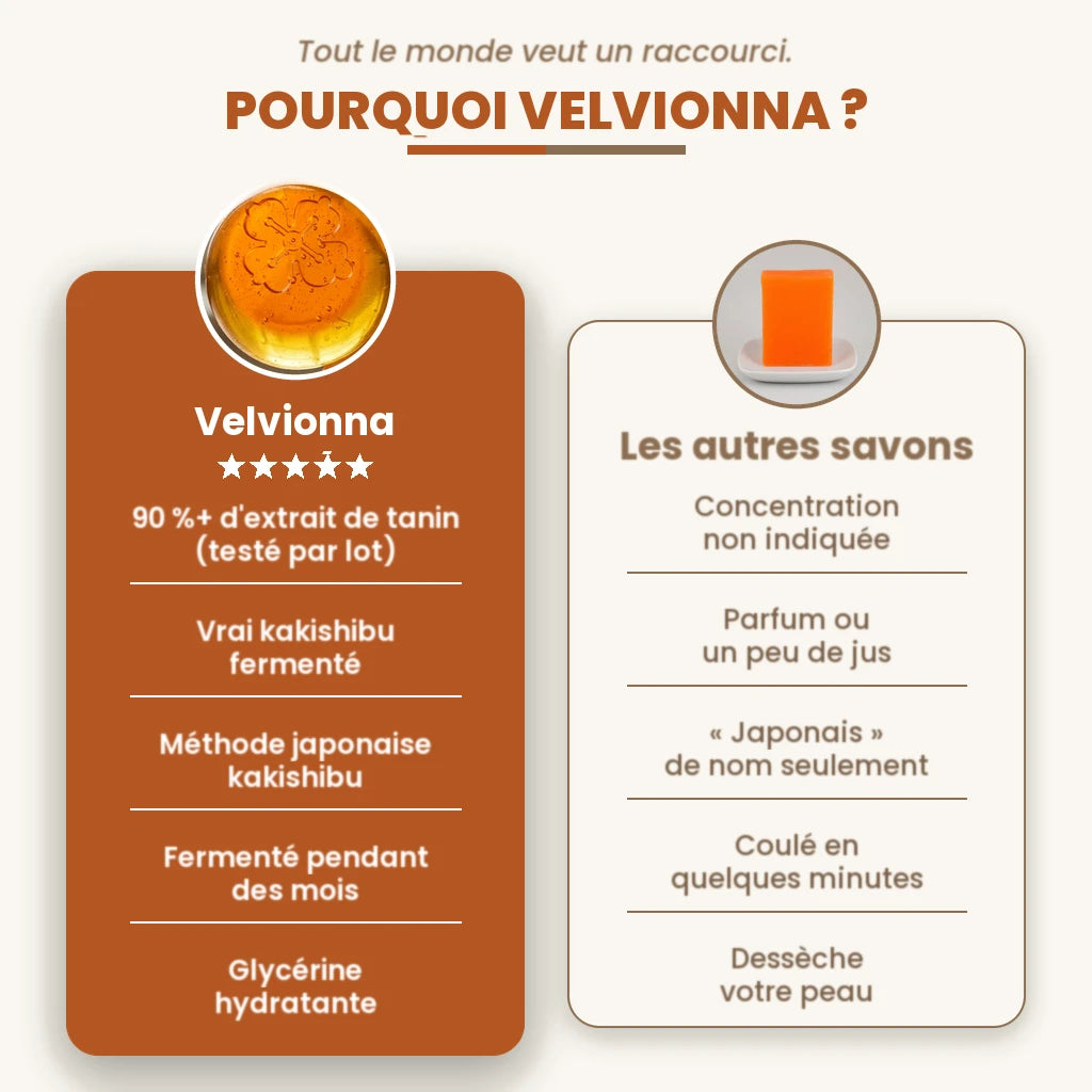 Pourquoi Velvionna : comparaison avec les autres savons