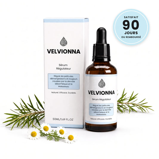 Sérum Régulateur Velvionna, flacon et étui