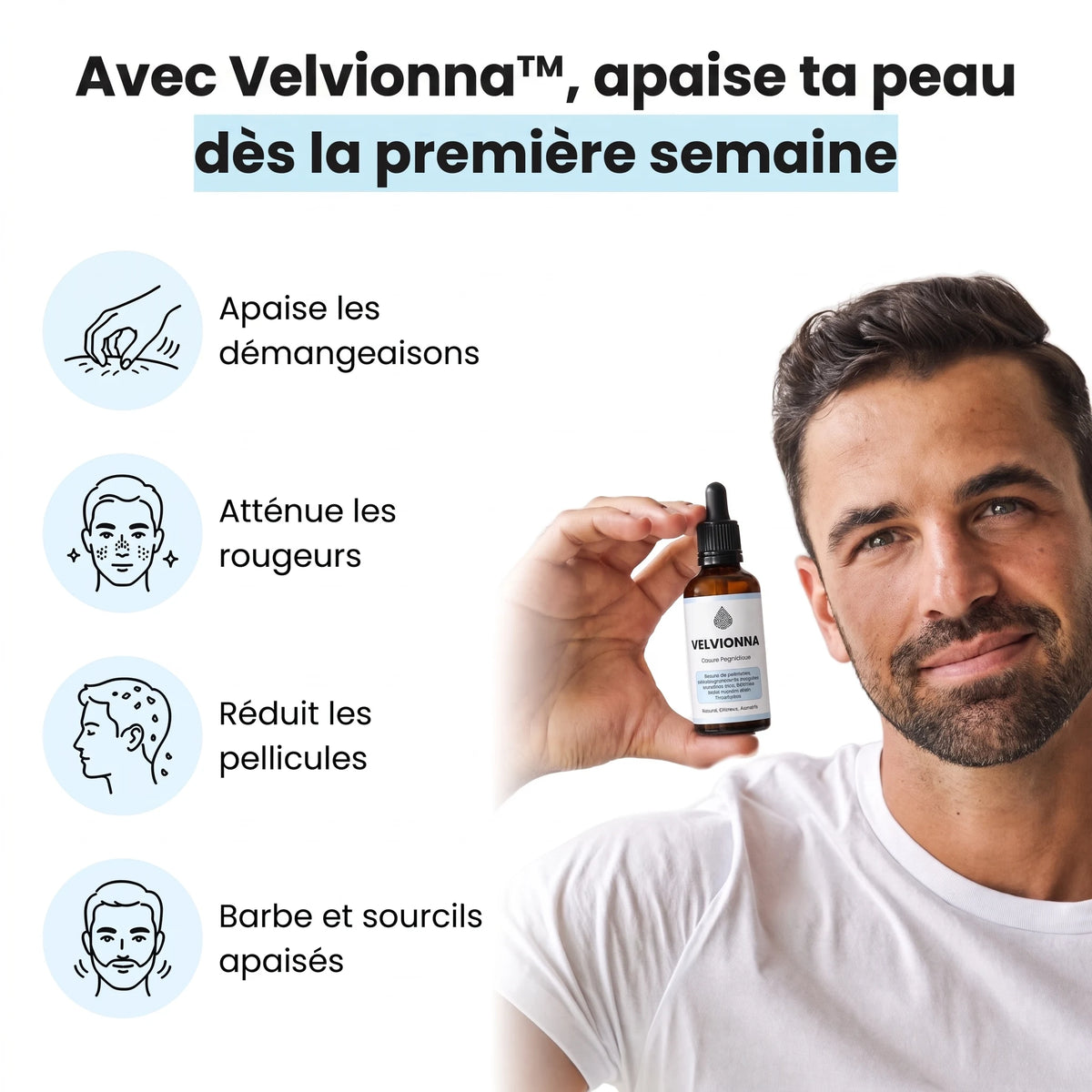 Avec Velvionna, apaise ta peau dès la première semaine